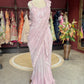 Designer Saree with Embellished Blouse and Draped Party Wear Look