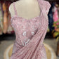Designer Saree with Embellished Blouse and Draped Party Wear Look