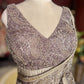 Mauve Designer Saree with Heavy Sequin Work and Embellished Blouse