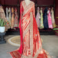Royal Red Banarasi Designer Saree with Heavy Golden Embroidered Border