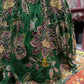 Emerald Green Floral Embroidered Bridal Lehenga Set