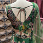 Emerald Green Floral Embroidered Bridal Lehenga Set