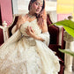 Ivory White Net Lehenga with Heavy Embroidery and Scallop Dupatta