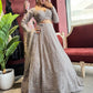 Silver Grey Heavy Embroidered Lehenga with Net Dupatta