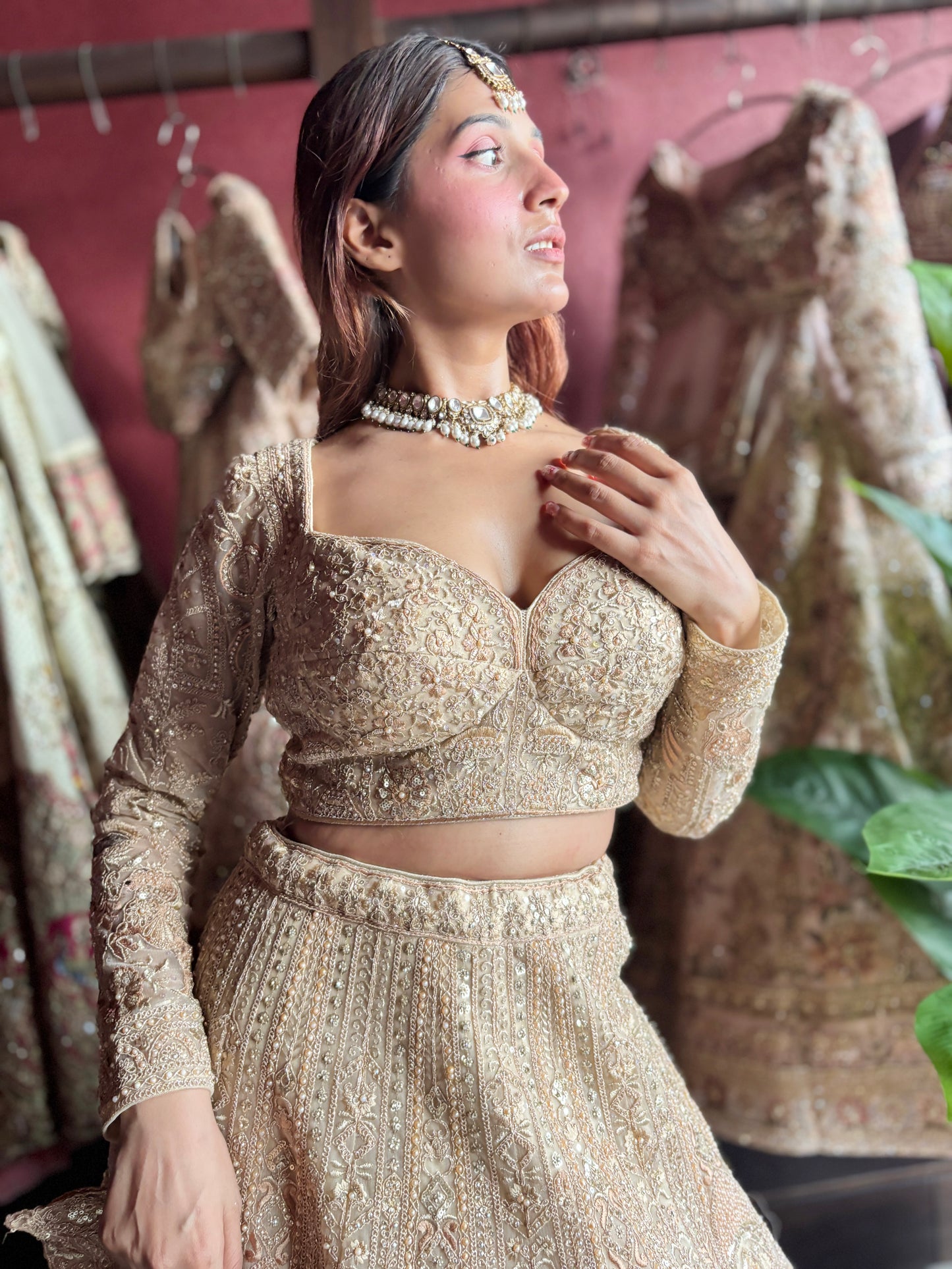 Golden Maharani Designer Lehenga With Grand Heritage Zari Work