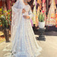 Lt-Grey Heavy Embroidered DesignerLehenga with Net Dupatta