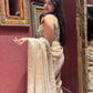 Elegant Gold Sequin Saree With Designer Readymade Blouse