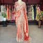 Red Banarasi Designer Saree with Heavy Golden Embroidered Border