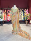 Multicolor Heritage Designer Saree with Heavy Embroidered Border
