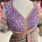 Multicolor Designer Saree with Embroidered Border and Matching Blouse