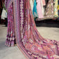 Heritage Designer Saree with Embroidered Border and Matching Blouse