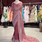 Maroon Designer Saree with Multi-Color Embroidery & Sequin Work