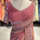 Maroon Designer Saree with Multi-Color Embroidery & Sequin Work