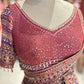 Maroon Designer Saree with Multi-Color Embroidery & Sequin Work