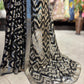 Designer Saree with Heavy Embellished Border and Matching Blouse