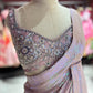 Iridescent Blush Pink Sequin Designer Saree with Embellished Blouse