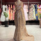 Gold Sequin Designer Saree with Heavy Embellished Blouse