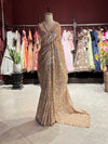 Gold Sequin Designer Saree with Heavy Embellished Blouse