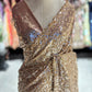 Gold Sequin Designer Saree with Heavy Embellished Blouse
