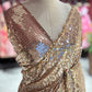 Gold Sequin Designer Saree with Heavy Embellished Blouse