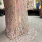 Net Designer Saree with Floral Embroidery and Embellished Blouse