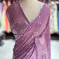 Mauve Purple Sequin Designer Saree with Premium Shimmer Drape