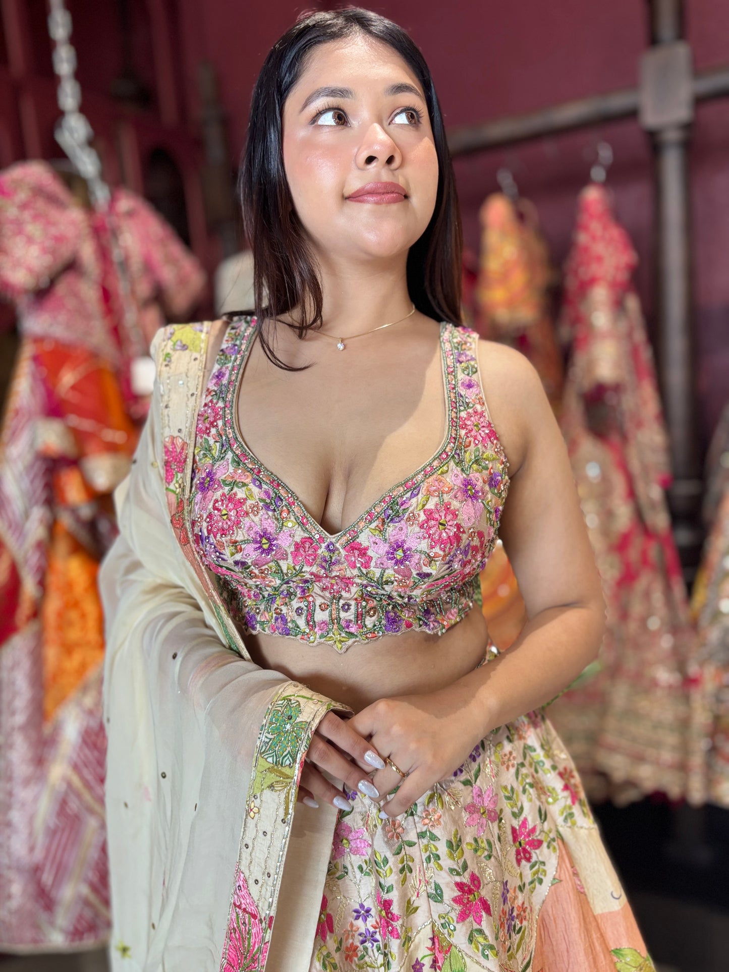Floral Garden Embroidered Festive Lehenga Set Design