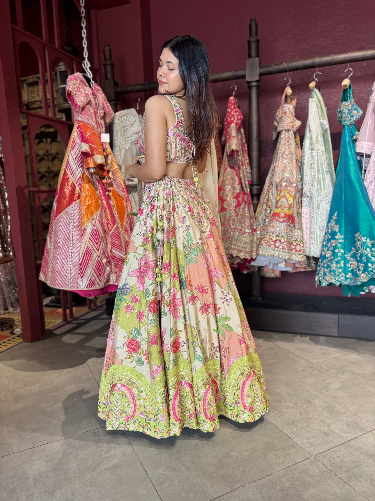 Floral Garden Embroidered Festive Lehenga Set Design