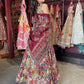 Multicolor Mirror & Bead Embellished Lehenga with Heavy Dupatta