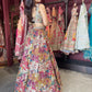 Multicolor Mirror & Bead Embellished Lehenga with Heavy Dupatta