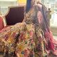 Multicolor Mirror & Bead Embellished Lehenga with Heavy Dupatta