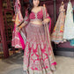 Rani Pink Heavy Zari Embroidered Designer Lehenga Set