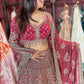 Rani Pink Heavy Zari Embroidered Designer Lehenga Set