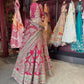 Rani Pink Heavy Zari Embroidered Designer Lehenga Set