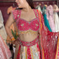 Grand Multihued Panelled Lehenga with Beadwork & Heritage Motifs