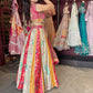 Grand Multihued Panelled Lehenga with Beadwork & Heritage Motifs