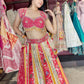 Grand Multihued Panelled Lehenga with Beadwork & Heritage Motifs