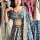 Royal Blue Heavy Zari Embroidered Designer Lehenga Set