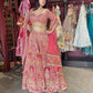 Royal Red Heavy Embroidered Bridal Lehenga with Net Dupatta