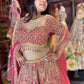 Royal Red Heavy Embroidered Bridal Lehenga with Net Dupatta