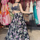Black Floral Embroidered Designer Lehenga Choli with Dupatta