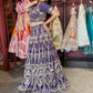 Royal Purple Heavy Zari Embroidered Lehenga Set