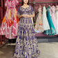Royal Purple Heavy Zari Embroidered Lehenga Set