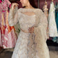 Designer Lehenga with Embellished Blouse and Intricate Dupatta