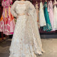Designer Lehenga with Embellished Blouse and Intricate Dupatta