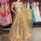 Golden Mustard Silk Lehenga with Mirror & Zari Embroidered Blouse
