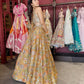 Golden Mustard Silk Lehenga with Mirror & Zari Embroidered Blouse