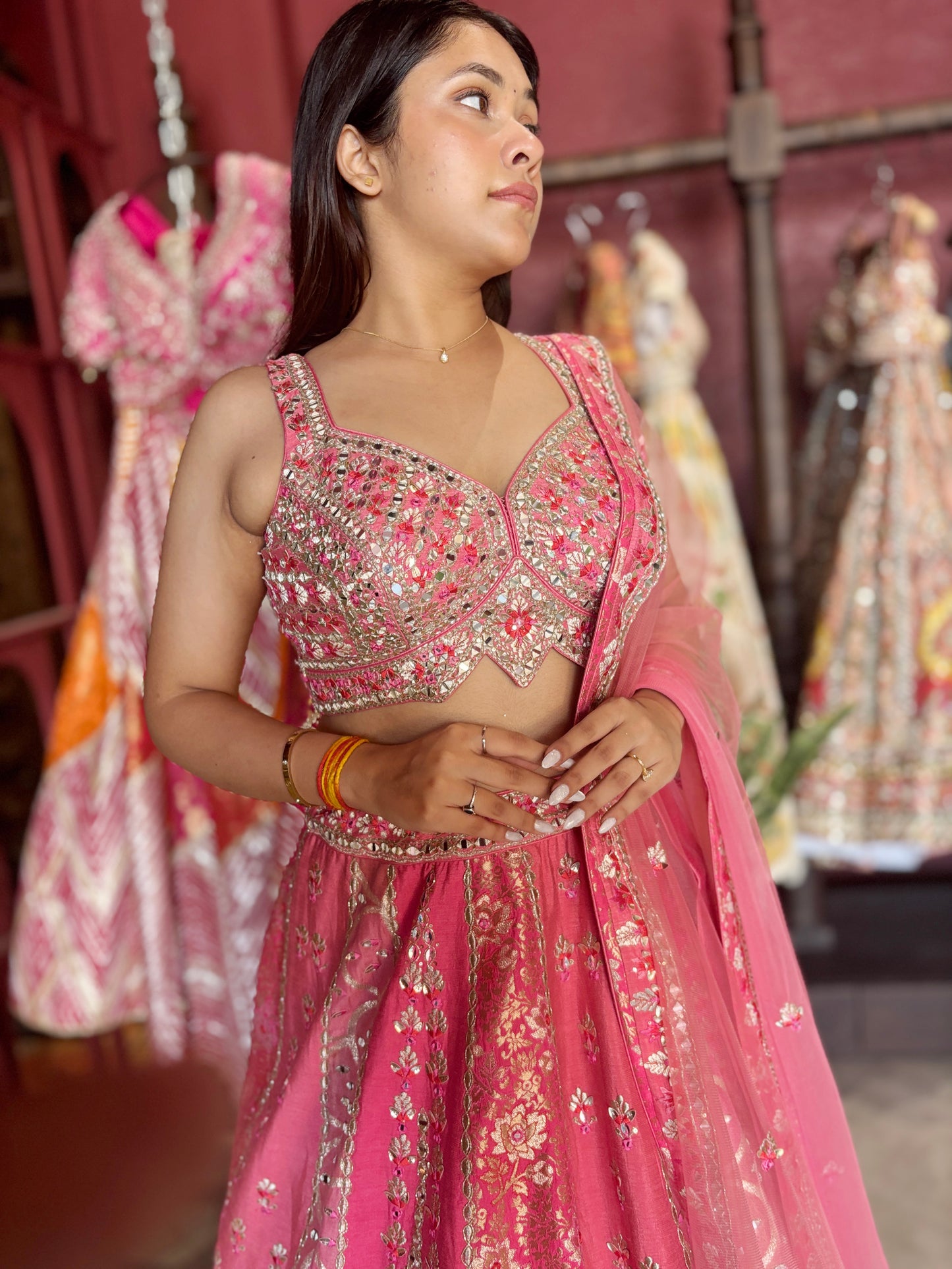 Lehenga Set with Sequins & Beadwork – Bridal Couture Edition