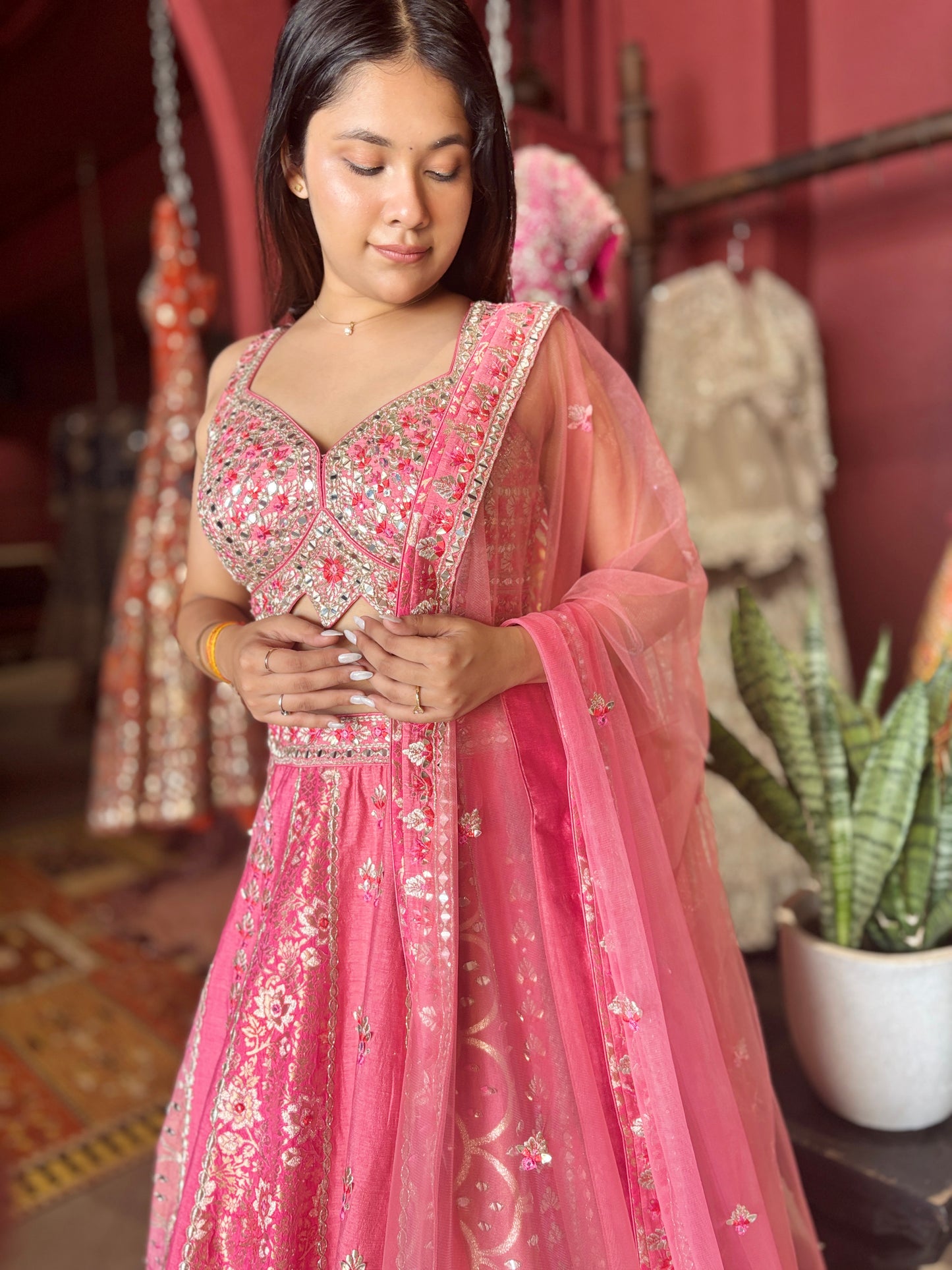 Lehenga Set with Sequins & Beadwork – Bridal Couture Edition