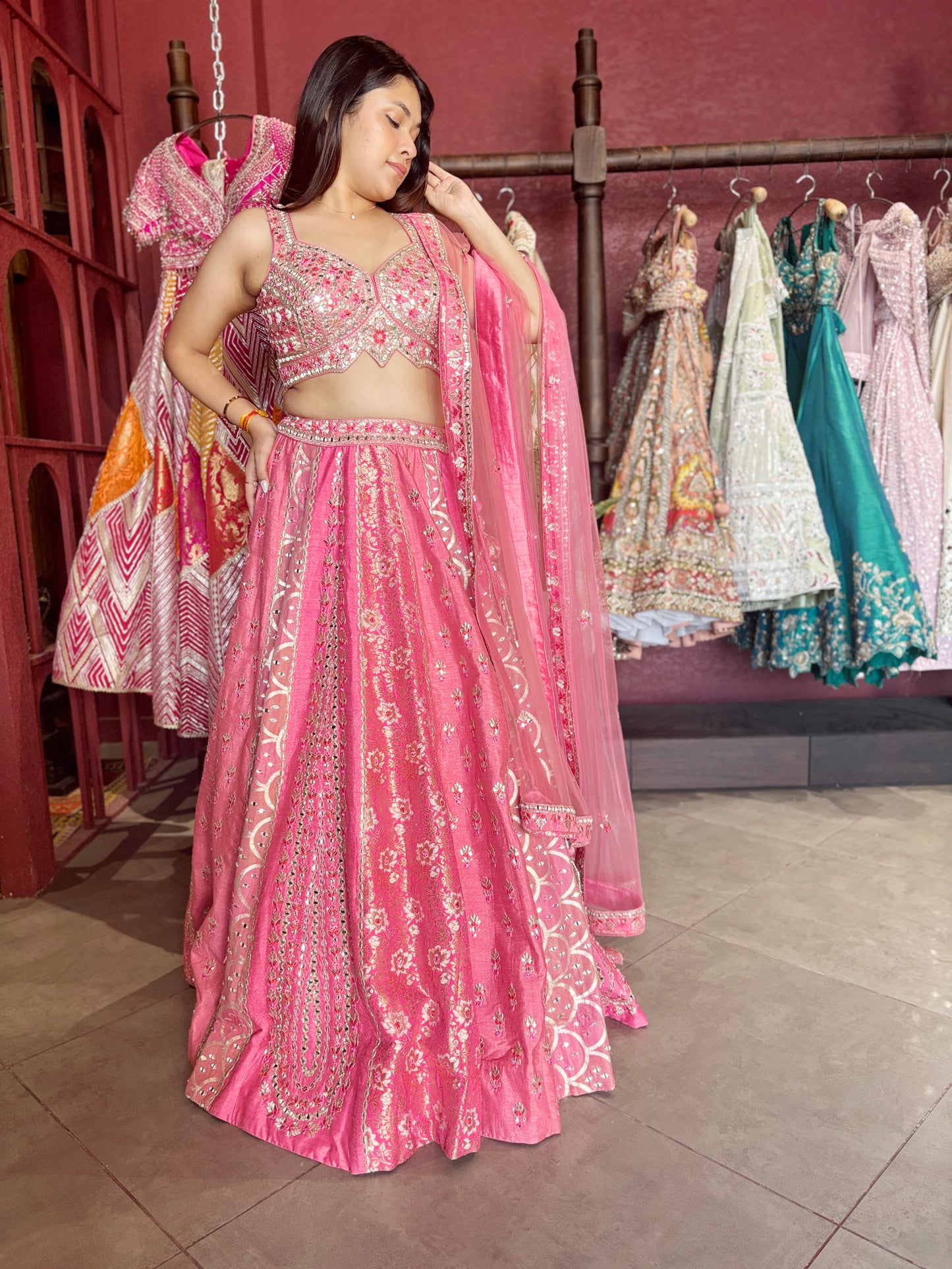 Lehenga Set with Sequins & Beadwork – Bridal Couture Edition